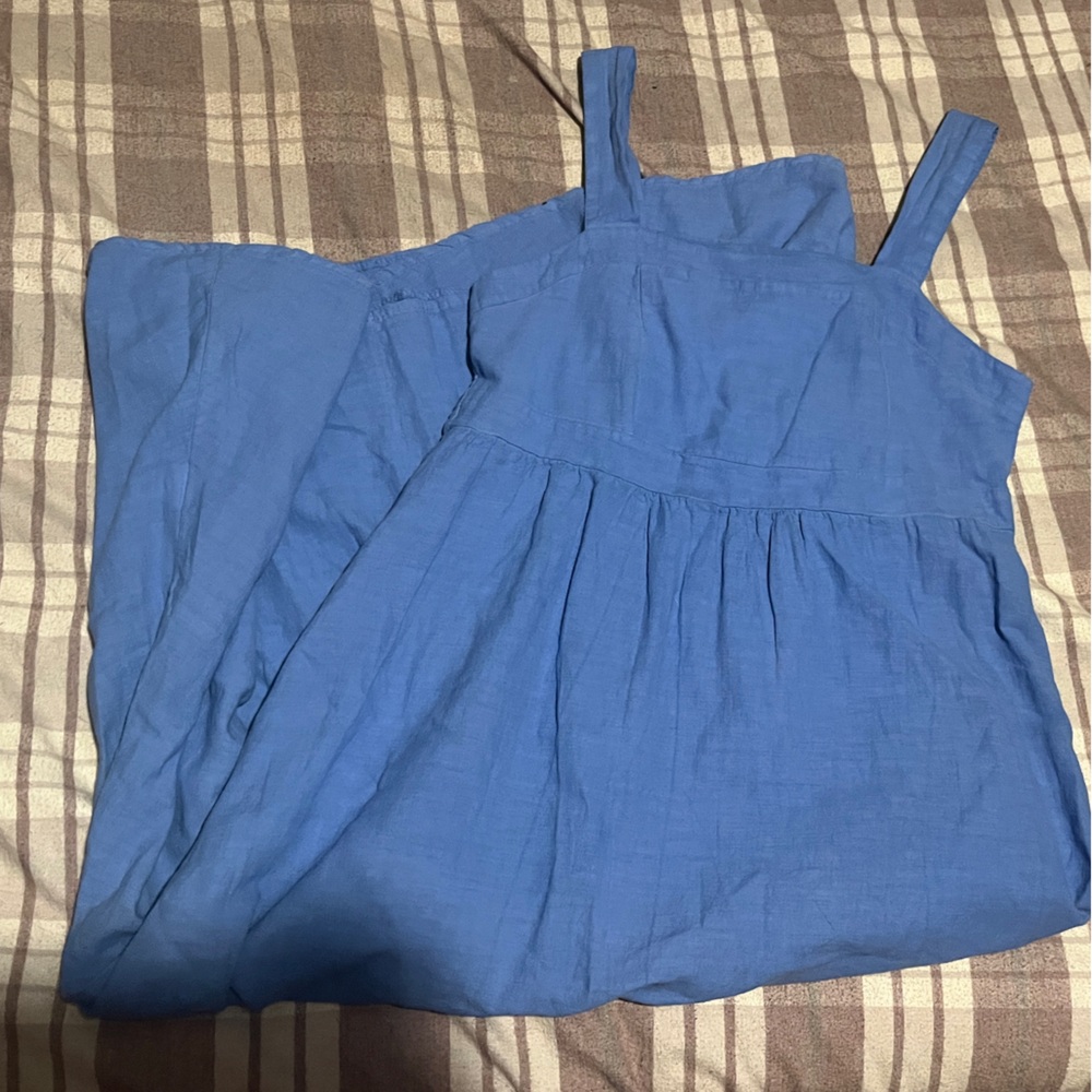 Blue Linen Dress